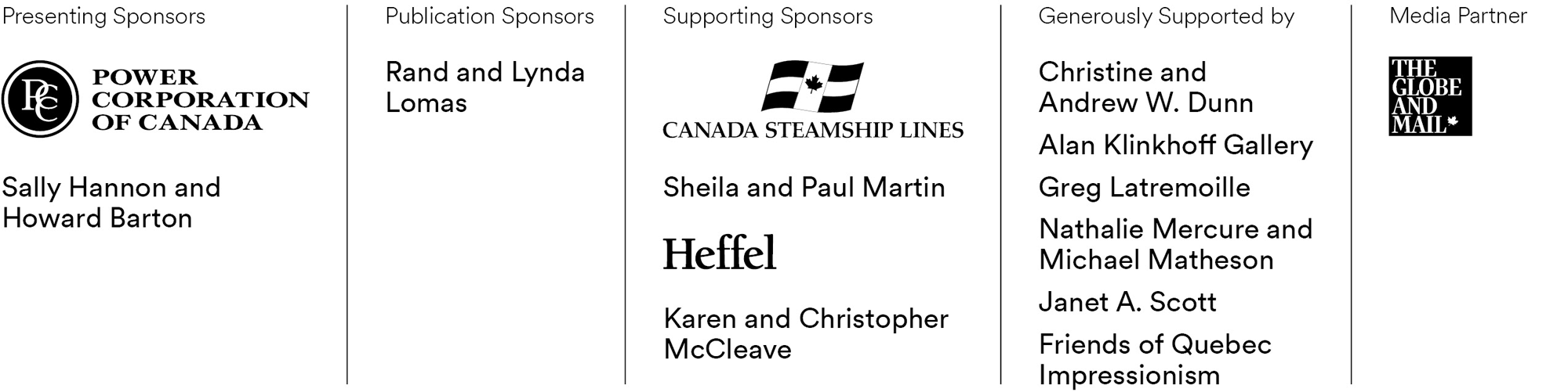 sponsors list