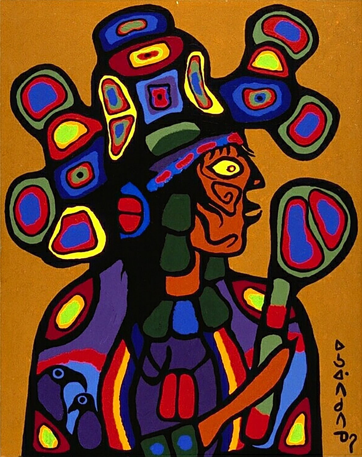 Acrylic on hardboard painting